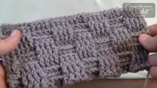 Crochet Basket Weave Stitch  Blanket  EASY [upl. by Cooper789]