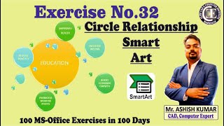 Cycle relationship Smart Art Design  Microsoft Word I Exercise 32 smartart youtube [upl. by Gunner]