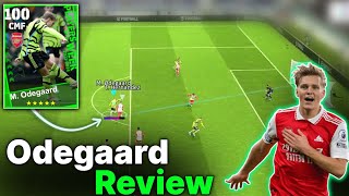 New Featured POTW M Odegaard 100 Rated Booster Card Gameplay Review in efootball 2024 Mobile [upl. by Whittaker]