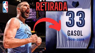 RETIRO de CAMISETA de MARC GASOL en MEMPHIS GRIZZLIES [upl. by Ettolrahs]