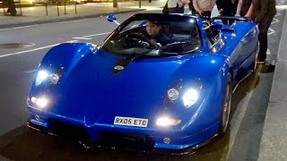 Pasin Lathouras POWERSLIDES Pagani Zonda S on Sloane Street [upl. by Meadow]