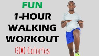 FUN 1HOUR WALKING WORKOUT for Weight Loss🔥Burn 600 Calories🔥 [upl. by Nosreh]