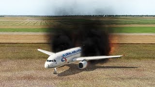 Ural Airlines Crash Ural Airlines A321 Crashes After Takeoff Zhukovsky Airport XP11 [upl. by Tuchman58]