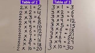 Learn Multiplication Table of 2 and 3 in English  Table of 2  Table of 3  2 table 3 table  table [upl. by Llehcram628]