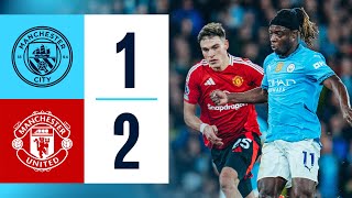 HIGHLIGHTS  Man City 12 Man United  Gvardiol Fernandes amp Diallo goals [upl. by Eenram139]