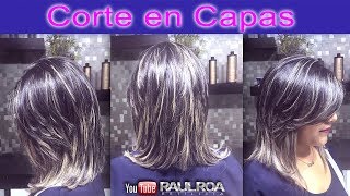 corte en capas cortas RAUL ROA ESTILISTA [upl. by Andee583]