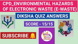 Environmental Hazards of Electronic EWastebatch4 Quiz Answers dikshaquizenviroWastenmental [upl. by Fran]