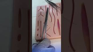 How to do a SIMPLE INTERRUPTED STITCH SUTURE TUTORIAL for nurses and med students [upl. by Aliza812]