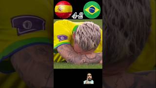 Spain vs Brazil imagnary penalty shootout fifa world Cup 2020 sports ronaldo shorts football [upl. by Gnoht]