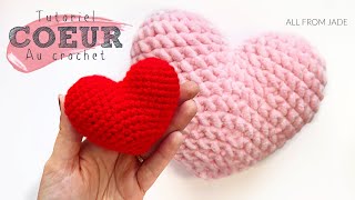 TUTORIEL AU CROCHET  COEUR sans couture  Version droitier [upl. by Strader]