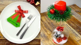 3 semplici idee per decorare la tua tavola a Natale [upl. by Airretal845]