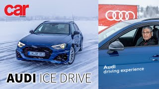 Audi Ice Drive in Finland  Sliding on Ice  Car India [upl. by Akcired]