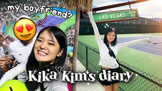 SO EXPENSIVE 😱 one day trip to LAS VEGAS 🇺🇸 BNP PARIBAS OPEN  Kika Kim’s Diary 4 [upl. by Ihcur]