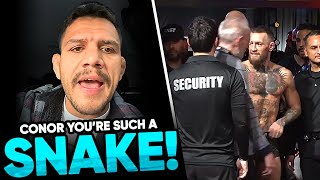 Conor McGregor amp Rafael Dos Anjos get into an ALTERCATION backstage Khamzat Chimaev booked to retur [upl. by Yraeht178]