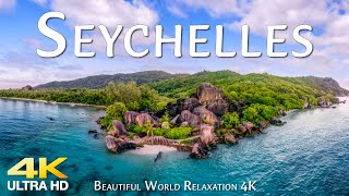 Seychelles 4K Video  Explore Paradise Island with Beautiful Relaxation Film  Piano Relaxing Music [upl. by Znerol]