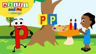 Learn Letter P  The Alphabet with Akili  Cartoons for Preschoolers [upl. by Idnyc]