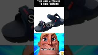 footwear with their aura🔥trending funny funnymemes comedyaura [upl. by Nylatsirhc383]