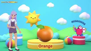 Learn fruits in English for Kids  Children Learn Sing amp Spell Learn English 🍓🍌🍊 [upl. by Keiryt]