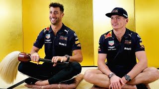 Learn Shodo with Daniel Ricciardo and Max Verstappen ✍️ [upl. by Nnaillij]