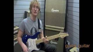 Suhr Pro Seris S4 Trans Whale Blue demo by Josh Wibaut Testing123reviews  Guitar Guitar Birmingham [upl. by Ahusoj]