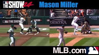 ⚾️ Mason Miller  MLB the Show 24 vs Real Game Pitching Motion [upl. by Celio]