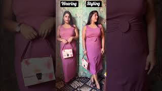 Bodycon Midi Dress Wearing Vs Styling style fashion youtube shorts short hack tips yt [upl. by Mientao927]