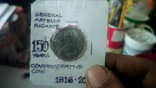 1 Peso Commemorative Coin General Artemio Ricarte 1816 2016 [upl. by Oznohpla]