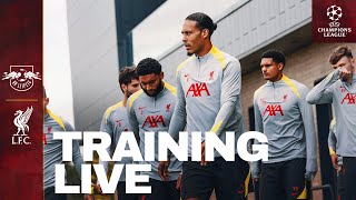 Live Training RB Leipzig vs Liverpool  Reds Prepare For UEFA Champions League [upl. by Drarig]