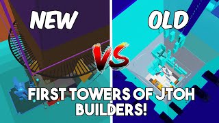 So I Tried JTOH BUILDERS FIRST TOWERS part 1 [upl. by Llenrag439]