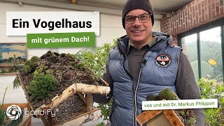 Ein Vogelhaus mit Dachbegrünung aus Sukkulenten  Die Geschenkidee für Gärtner und Vogelfreunde [upl. by Naneik]