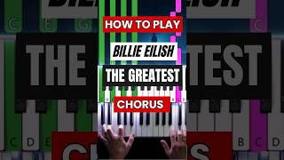 Billie Eilish  The Greatest  Medium Piano Lesson shorts [upl. by Amuwkuhc]