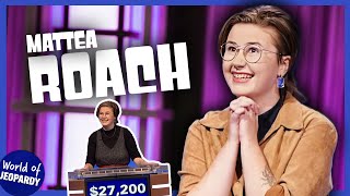 THE POWERHOUSE NEWCOMER Mattea Roach  Jeopardy Legends  World of Jeopardy [upl. by Aramot]