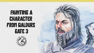 Watercolour portrait of a character from Baldurs Gate 3 [upl. by Arola]