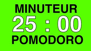 Minuteur Pomodoro  minuterie de 25 minutes avec BIP final [upl. by Kylah]