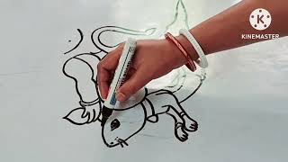 joy Sri ganesha drawing ganeshaart ganpatibappa art easydrawing [upl. by Cristen]