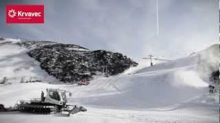 Izdelava tehničnega snega in priprava prog  Snow making and slope preperation [upl. by Hayward273]