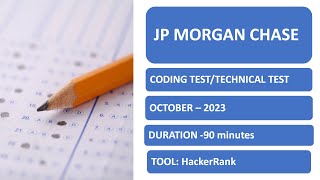 JP Morgan Java Coding test Technical Test  2023 jpmc jpmorganchase java [upl. by Nilra]