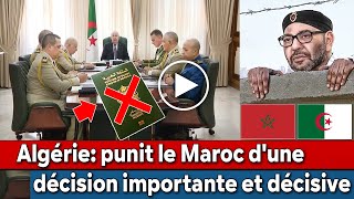 Urgent Algérie Maroc Réimposer les visas dentrée pour les Marocains venant en Algérie [upl. by Rexana]