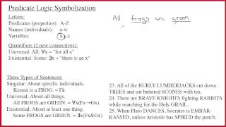 51 Intro to Predicate Logic Symbolization [upl. by Rebecca530]