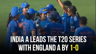 Shreyanka Patils brilliance guides India A to take 10 Series Lead  Female Cricket [upl. by Berna]