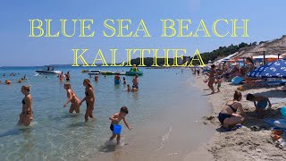 KALLITHEA HALKIDIKI GREECE  BLUE SEA BEACH 2024 kallithea greece bluesea beach [upl. by Tijnar]