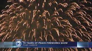 Nagaoka Fireworks at Pearl Harbor highlight quot70 Years of Peacequot [upl. by Airelav]