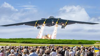 Latest Deadliest US B2 SPIRIT bomber makes emergency takeoff [upl. by Harrow]