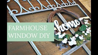 FARMHOUSE WINDOW DIY  DOLLAR TREE HAUL [upl. by Kassab]