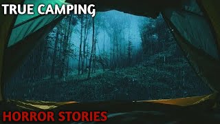 Disturbing TRUE CAMPING horror stories with rain sound [upl. by Shewchuk]