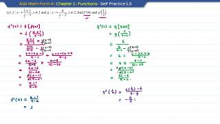 Add Math Form 4  Chapter 1  Functions  Self Practice 15 Question 1 [upl. by Aprile]