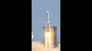 Long March5B Y3 rocket carrying Chinas space station lab module Wentian blasts off [upl. by Sinclair]