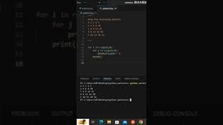 Pattern Program in python [upl. by Mendelsohn]