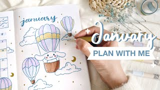 ☁️ plan with me  january 2024 bullet journal setup [upl. by Salim]