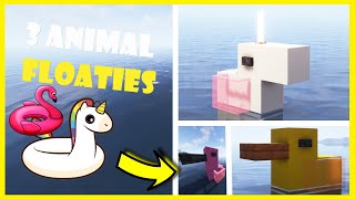 3 SIMPLE ANIMAL FLOATIES IN MINECRAFT 🦄 [upl. by Elfrieda]